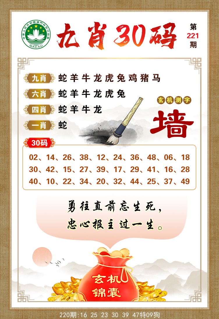 九肖30码