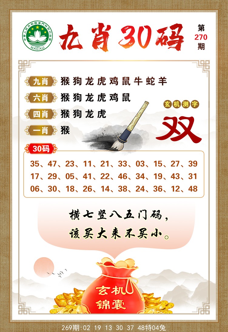 九肖30码