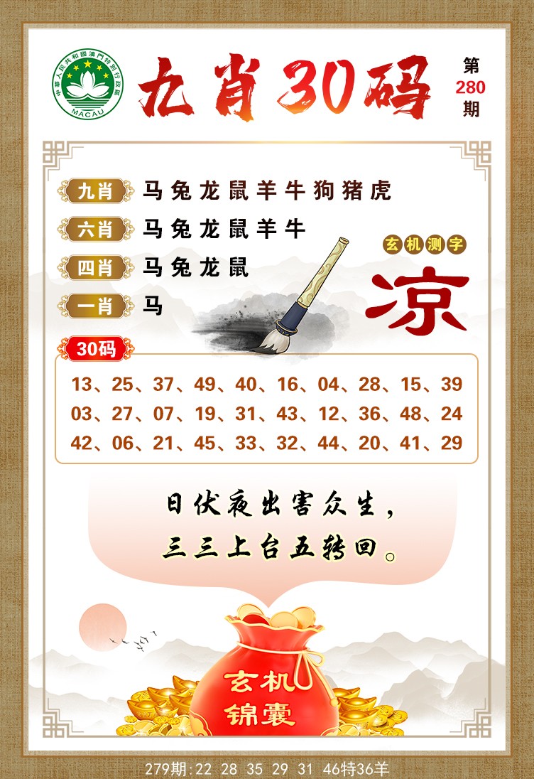九肖30码